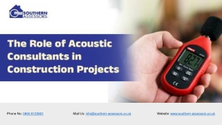 The Role of Acoustic Consultants in Construction Projects | Southern Assessors