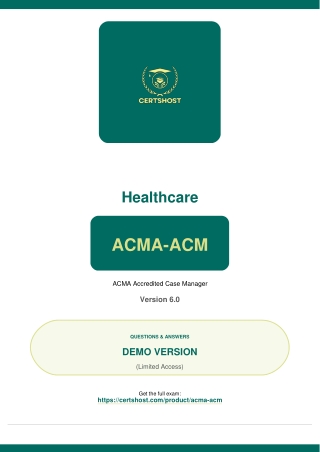 ACMA-ACM Practice Questions Answers PDF – Updated Exam Dumps