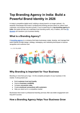 Top Branding Agency in India_ Build a Powerful Brand Identity in 2026