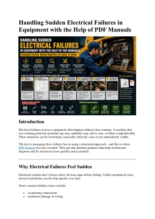 Handling Sudden Electrical Failures in Equipment with the Help of PDF Manuals