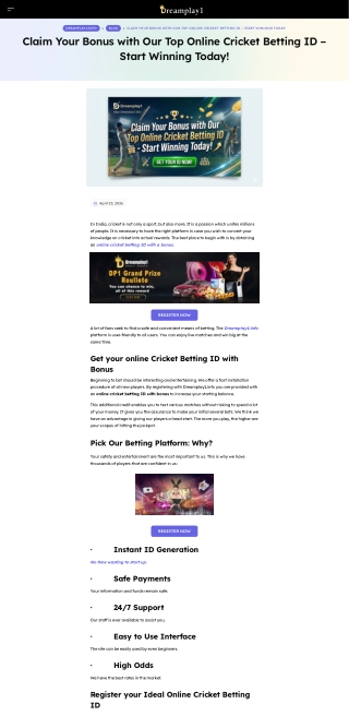 Claim Your Bonus with Our Top Online Cricket Betting ID – Start Winning Today!