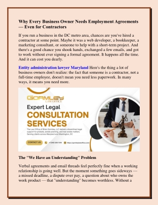 Why Every Business Owner Needs Employment Agreements — Even for Contractors