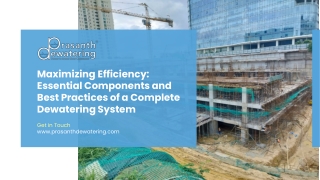 Prasanth Dewatering | Complete Dewatering System Guide