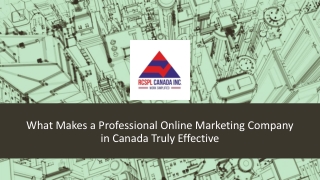 What Makes a Professional Online Marketing Company in Canada Truly Effective