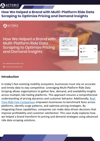 Multi-Platform Ride Data Scraping - Optimize Pricing