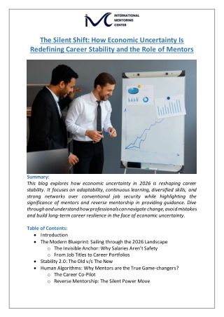 How Economic Uncertainty Is Redefining Career Stability and the Role of Mentors?