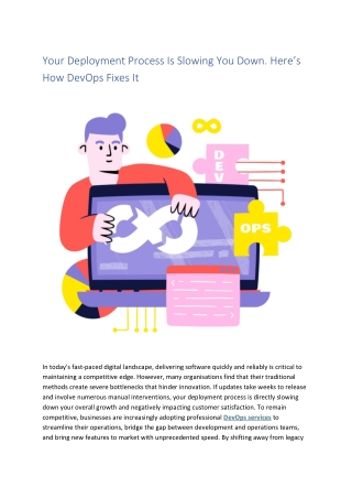 Your Deployment Process Is Slowing You Down. Here’s How DevOps Fixes It