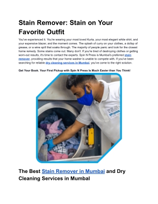 Stain Remover_ Stain on Your Favorite Outfit