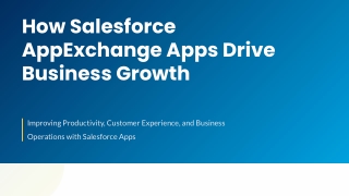 How Salesforce AppExchange Apps Drive Business Growth
