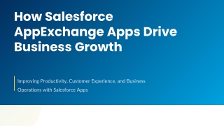 How Salesforce AppExchange Apps Drive Business Growth