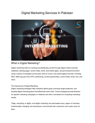 Digital Marketing Service in Pakistan