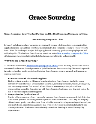 Supplier audit China