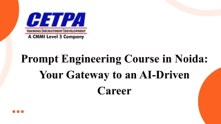 Prompt Engineering Course in Noida: Your Gateway to an AI-Driven Career