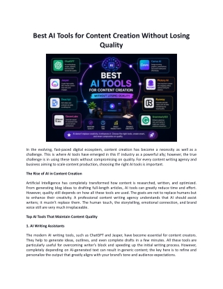 Best AI Tools for Content Creation Without Losing Quality