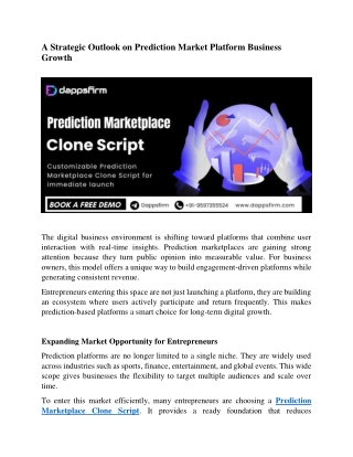 Dappsfirm - Prediction Market Clone Script