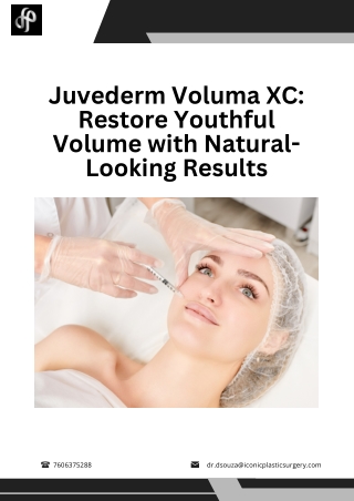 Juvederm Voluma XC Restore Youthful Volume with Natural-Looking Results