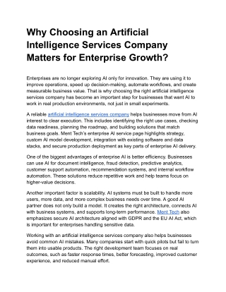 artificial intelligence services company