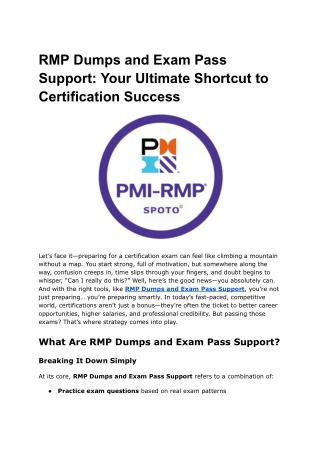 RMP Dumps and Exam Pass Support_ Your Ultimate Shortcut to Certification Success (1)