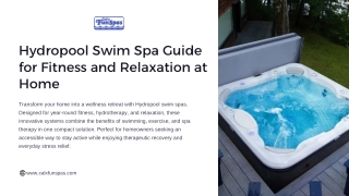 Hydropool Swim Spa Guide for Fitness and Relaxation at Home
