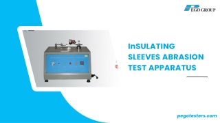 Insulating Sleeves Abrasion Test Apparatus