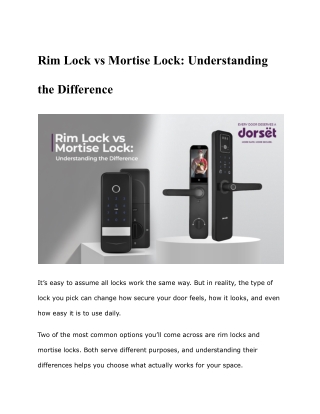 Rim Lock vs Mortise Lock_ Understanding the Difference