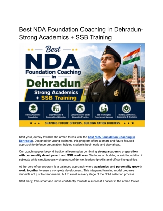 Best NDA Foundation Coaching in Dehradun – Strong Academics   SSB Training (1)