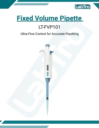 Fixed volume pipette LT -FVP101- Laboratory micropipette