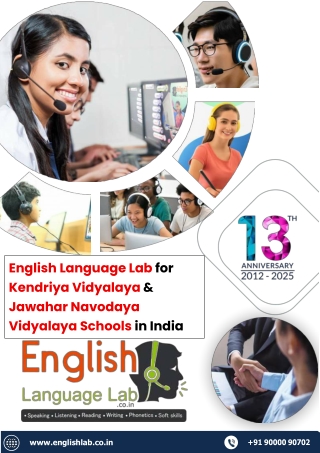 English Language Lab for Kendriya Vidyalaya & Jawahar Navodaya Vidyalaya Schools in India