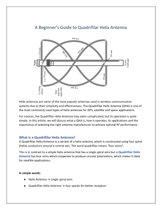 A Beginner’s Guide to Quadrifilar Helix Antenna
