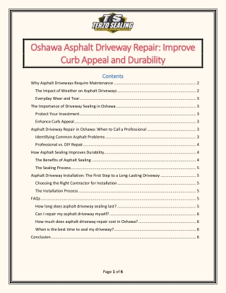 Oshawa Asphalt Driveway Repair: Enhance Durability & Curb Appeal