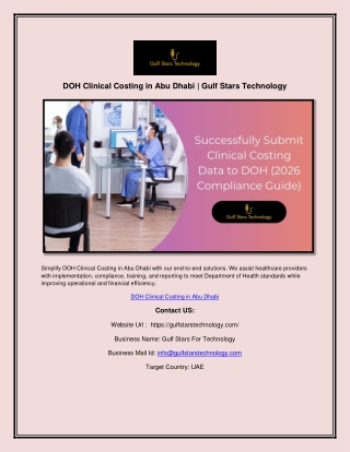DOH Clinical Costing in Abu Dhabi