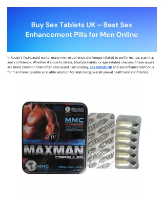 sex enhancement pills UK