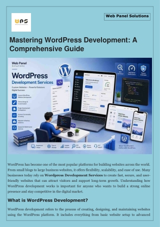 Wordpress Development Services - Web Panel Solutions