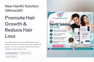New Hair4U Solution | Minoxidil Hair Loss Solution - Online Generic Medicine