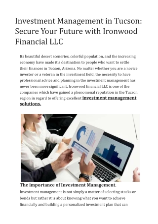 Investment Management in Tucson- Secure Your Future with Ironwood Financial LLC-3