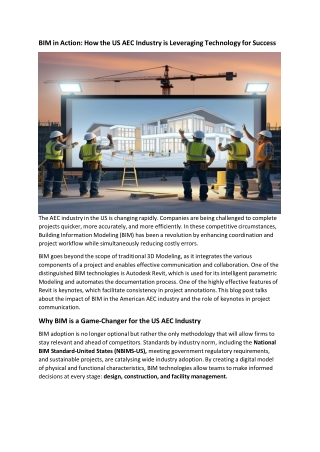 BIM in Action How the US AEC Industry is Leveraging Technology for Success