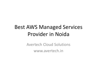 Best aws Managed services provider in noida