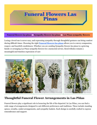 Funeral flowers las pinas