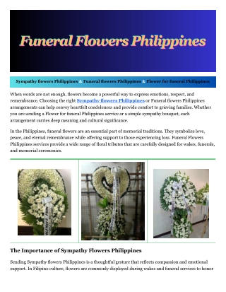 Sympathy flowers Philippines