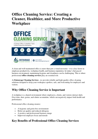 Office Cleaning Service