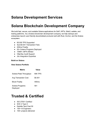 Best Solana Blockchain Development Company | Ment Tech