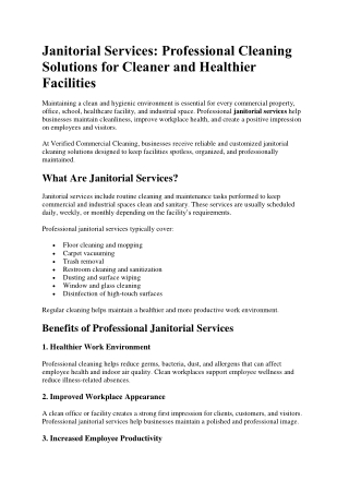 Janitorial Services