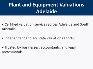 Plant and Equipment Valuations Adelaide - Certified Machinery Valuers SA