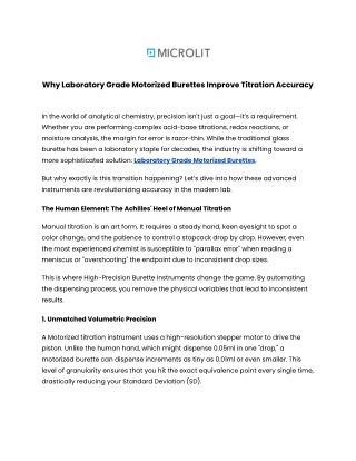 Eliminating Titration Errors via Motorized Precision