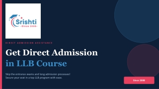 Start Your Journey with Direct Admission in LLB Course