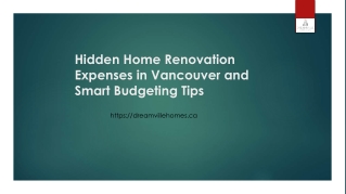 Hidden Home Renovation Expenses in Vancouver and Smart Budgeting Tips