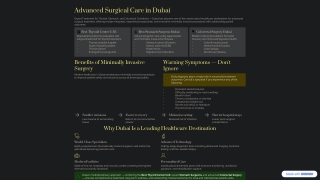 Advanced Surgical Care in Dubai: Expert Treatment for Thyroid, Stomach, and Colo