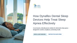 How Dynaflex Dental Sleep Devices Help Treat Sleep Apnea Effectively