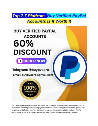 Top 7.7 Platfrom  Buy Verified PayPal Accounts Is It Worth It