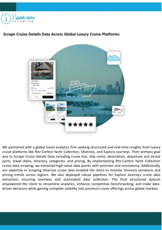 Scrape Cruise Details Data Across Global Luxury Cruise Platforms